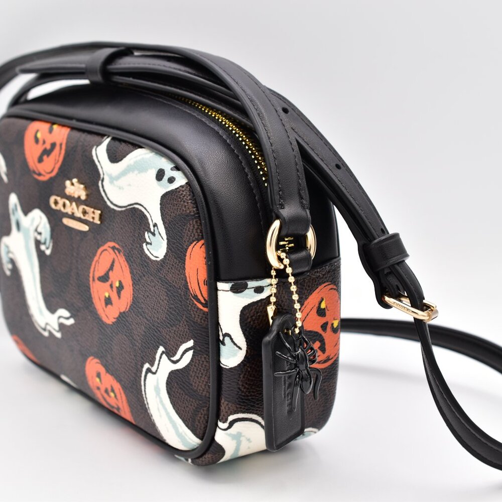 Coach Halloween Mini Jamie Camera Bag with Pumpkin Ghost Print CCF75 NWT NEW - Picture 11 of 15